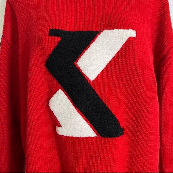 Karl Kani Red Wool Pullover Knit Sweater Size Large - Picture 3 of 6